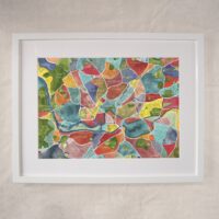 Bristol Street Map - Colourful Bristolian Art Print