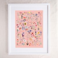 British Flowers - Botanical Plant Guide Art Print