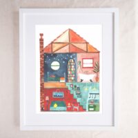 Two Up Two Down - Cosy Home Art Print