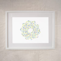 Infinity Shoal III - Colourful School of Fish Art Print