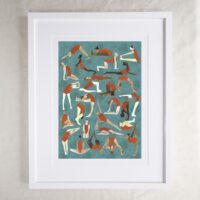 Stretch - Yoga Poses Art Print