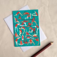 Stretch - Yoga Poses Greetings Card
