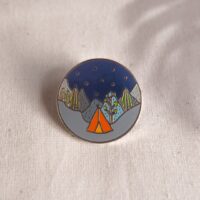 Adventure Camping - Starry Tent Wanderlust Enamel Pin Badge