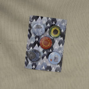 Green Fingers - Sunny Gardening Plant Lover Badge Pack