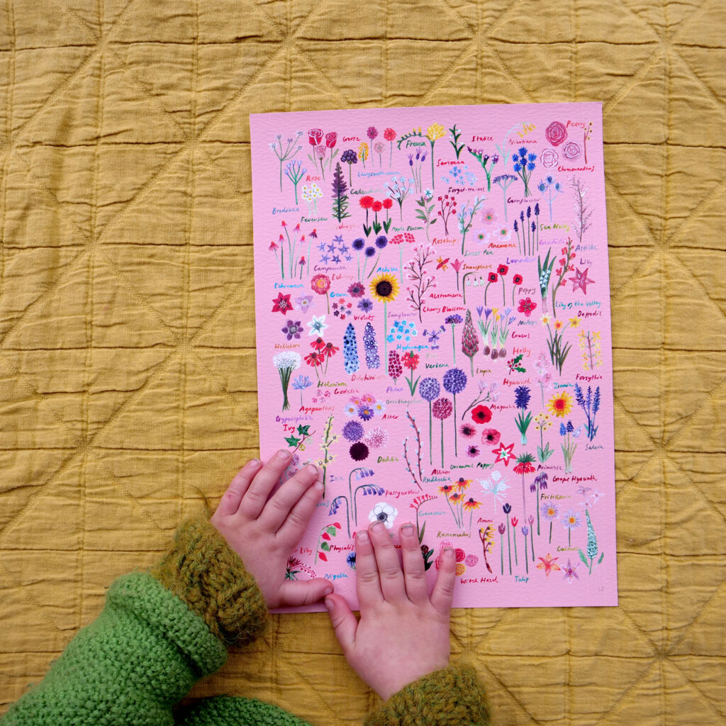 Hattie Buckwell Names Flowers Art Print