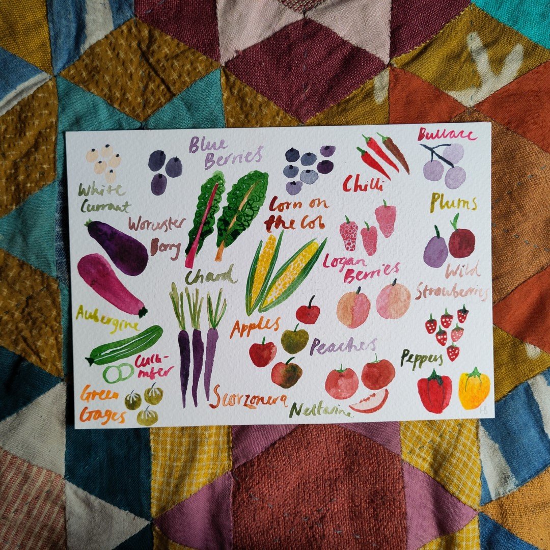 Fruit & Veg 01 - A5 Original Watercolour Painting