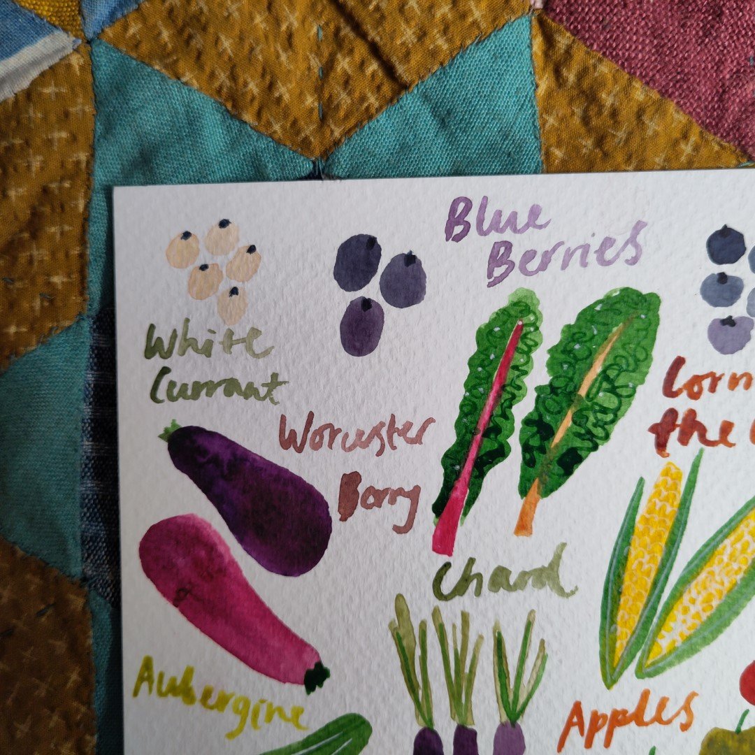 Fruit & Veg 01 - A5 Original Watercolour Painting - Image 3